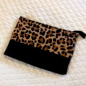 NWT Nordstrom Leopard Clutch